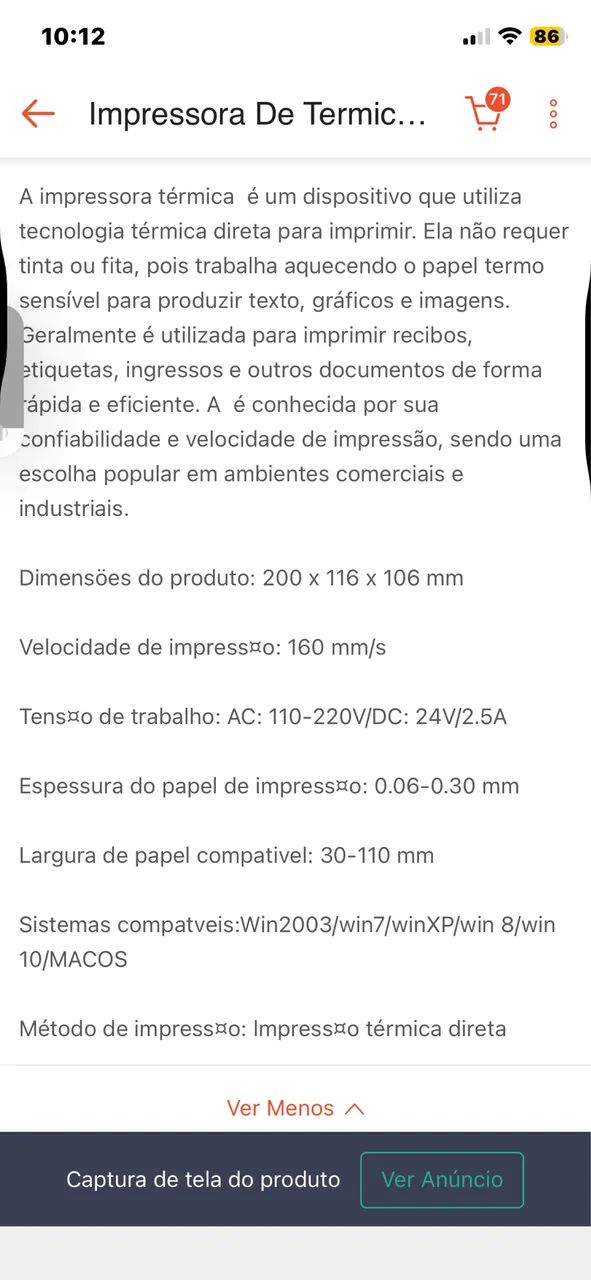 Impressora térmica Bluetooth  - Foto 3