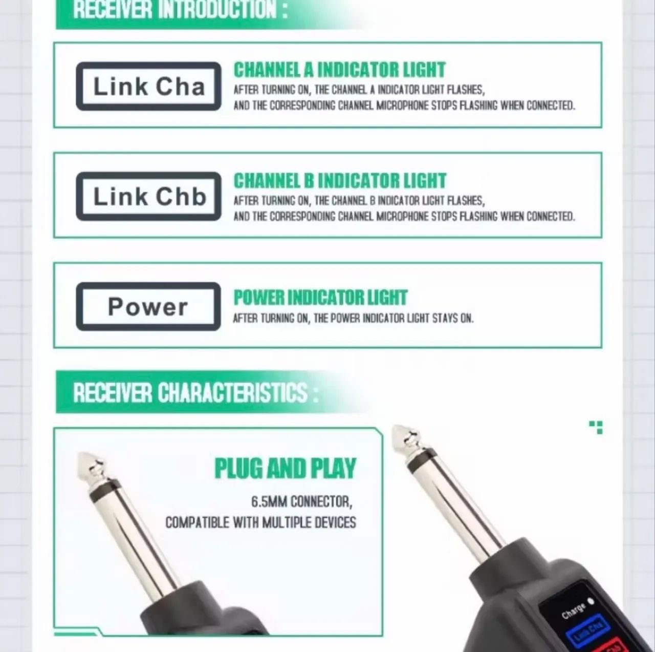Kit 2 Microfones Dinâmico Sem Fio Profissional Recarregável Uhf para Karaokê BMAX BM-248B - Foto 3