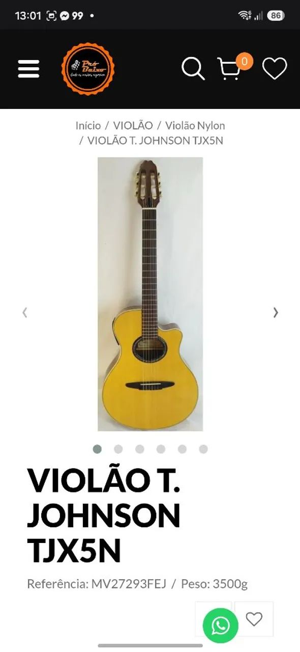 Violão T Johnson Nylon  - Foto 2