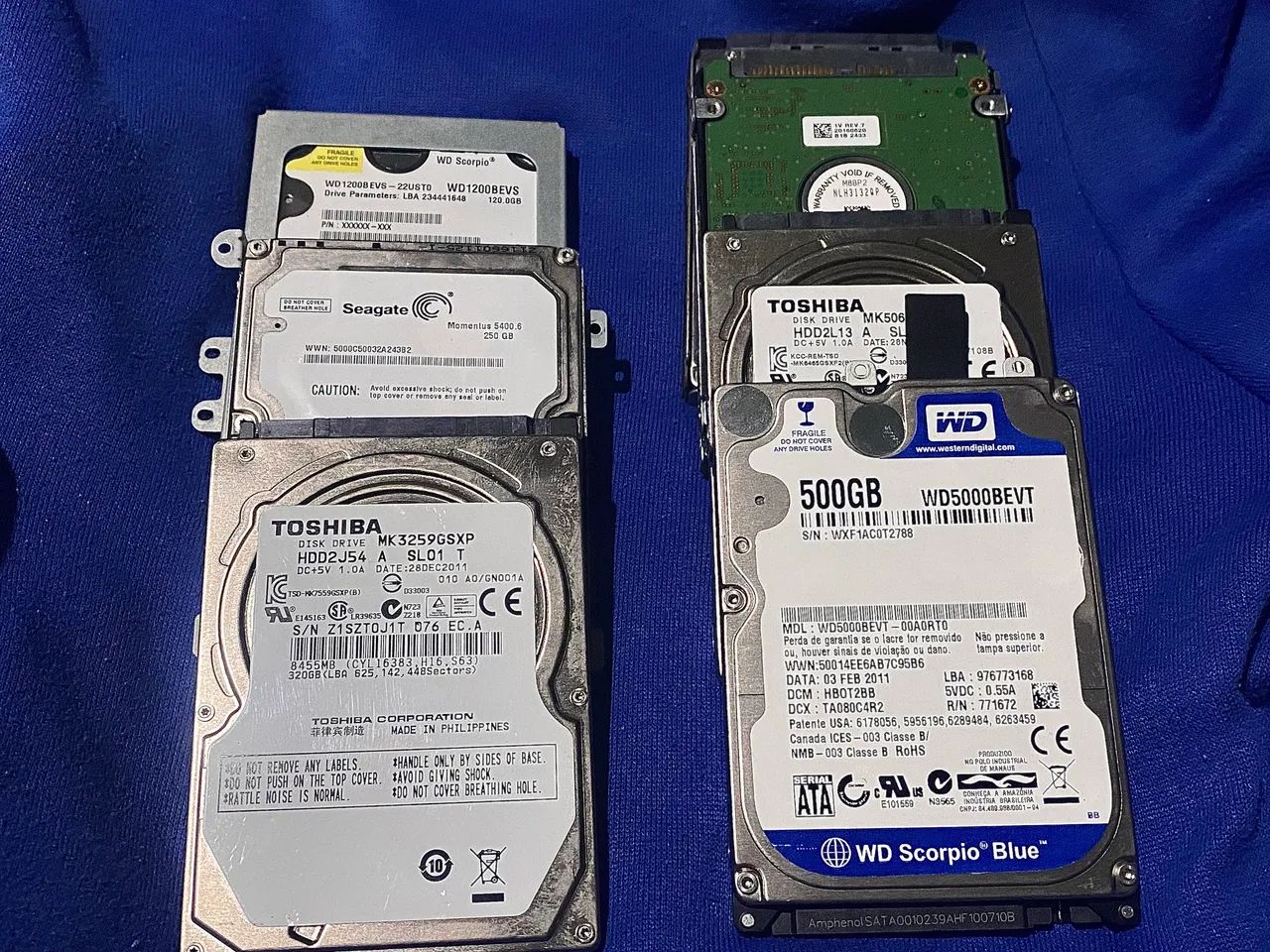 HD PARA NOTEBOOK ( 500GB, 320GB, 250GB E 120GB )