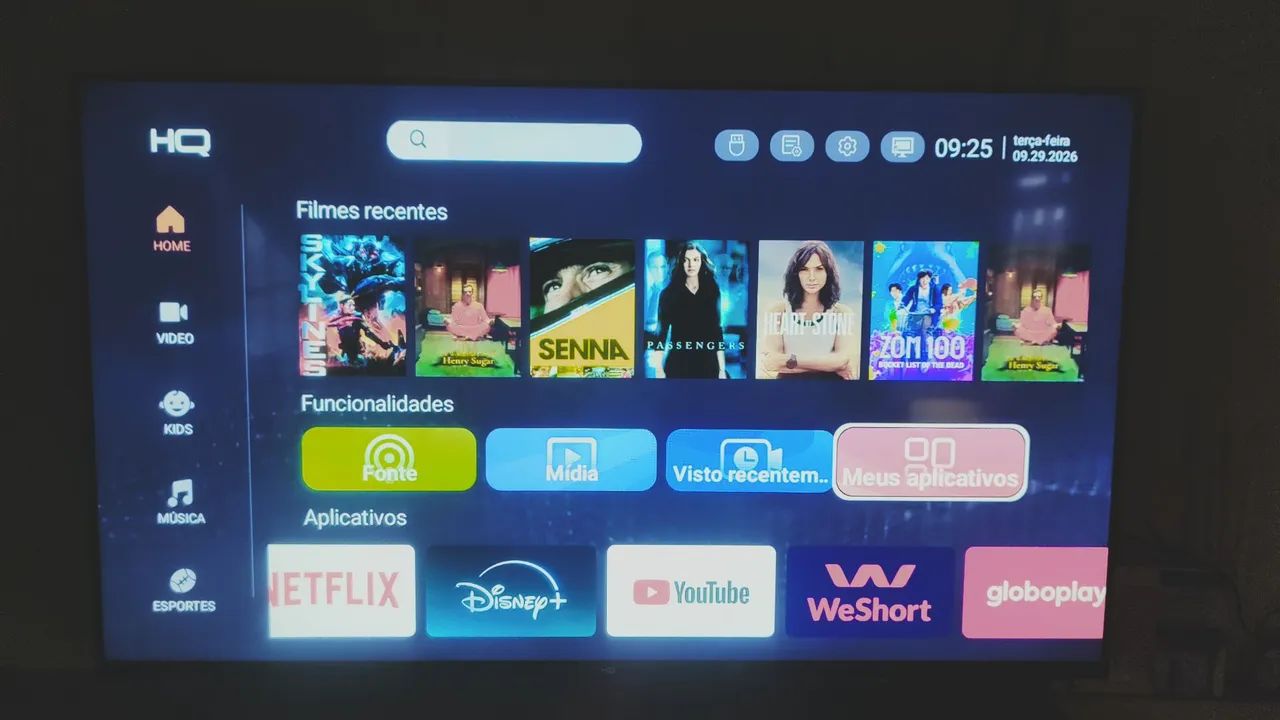 Smart TV HQ 43" Full HD Android - Único Dono (Na Caixa e Impecável) - Foto 4