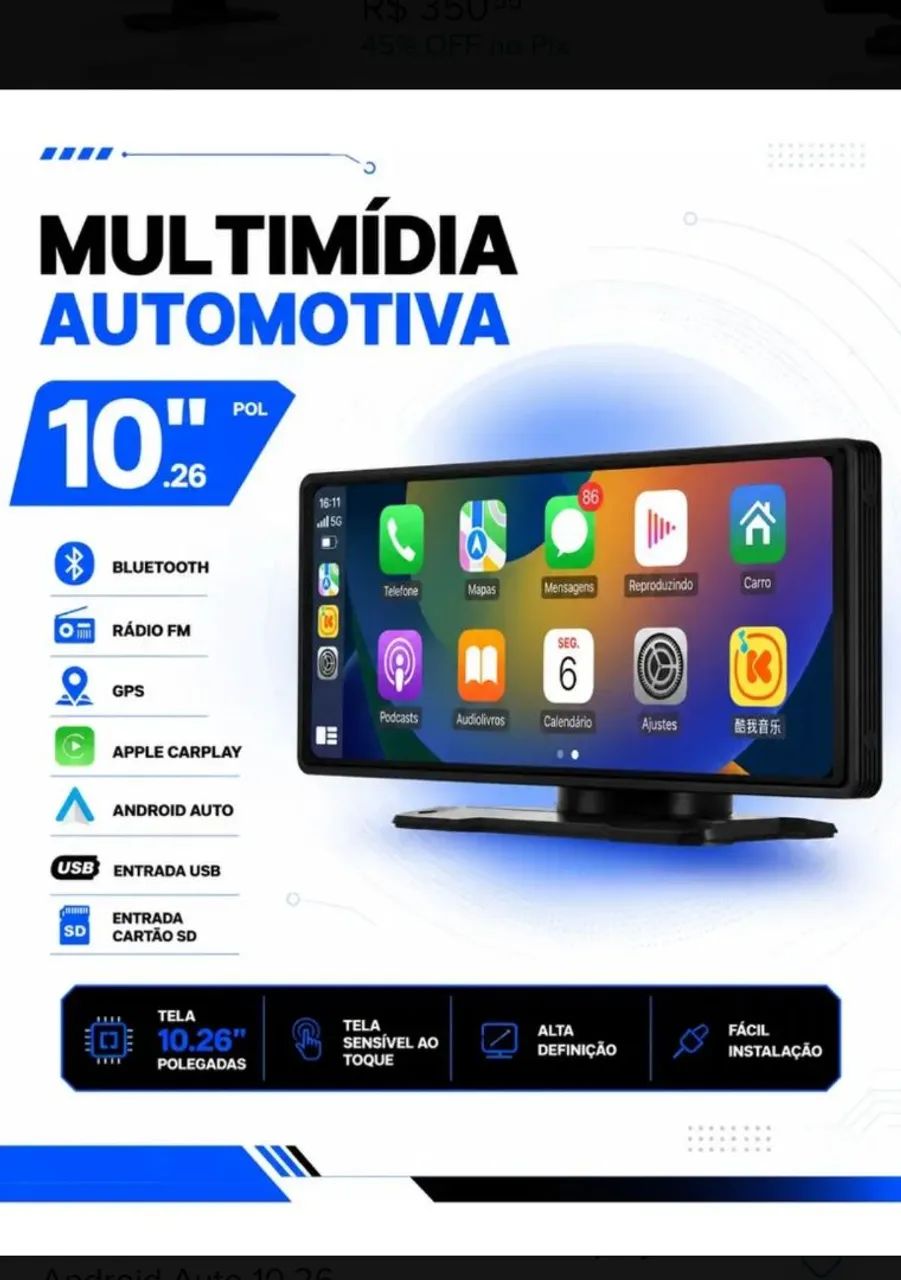 Carplay automotivo portátil 