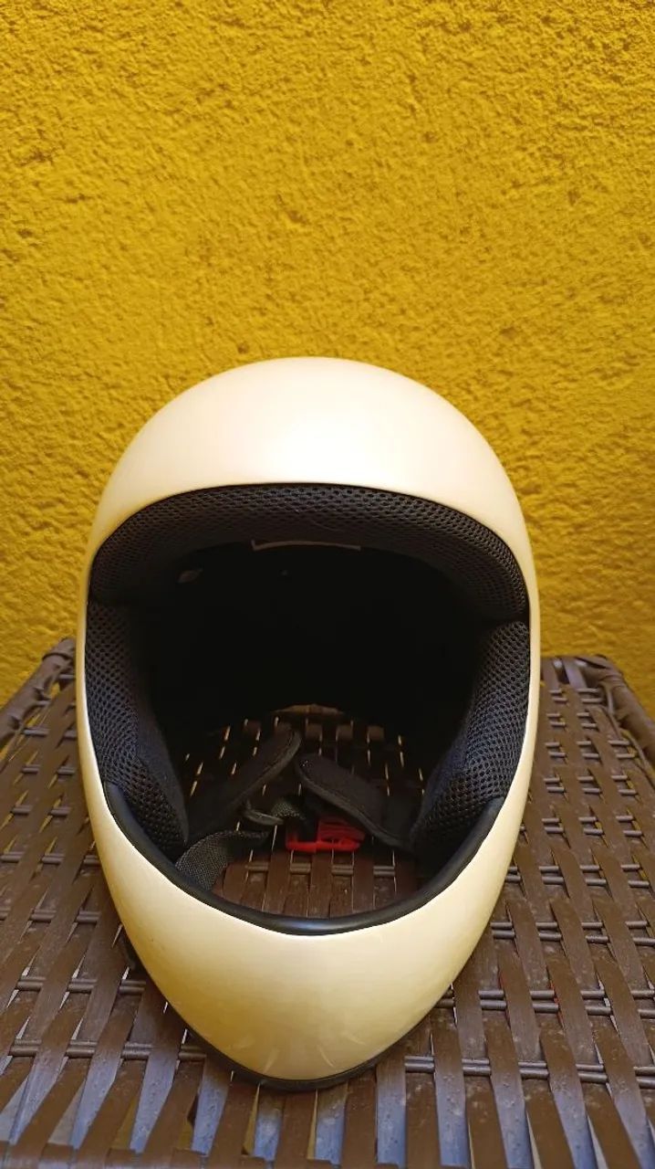 Capacete Full Face Branco Pérola Tamanho L 59-60 - Novo