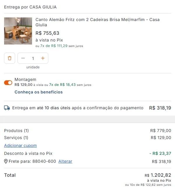 Canto Alemão Fritz com 2 Cadeiras - Foto 5