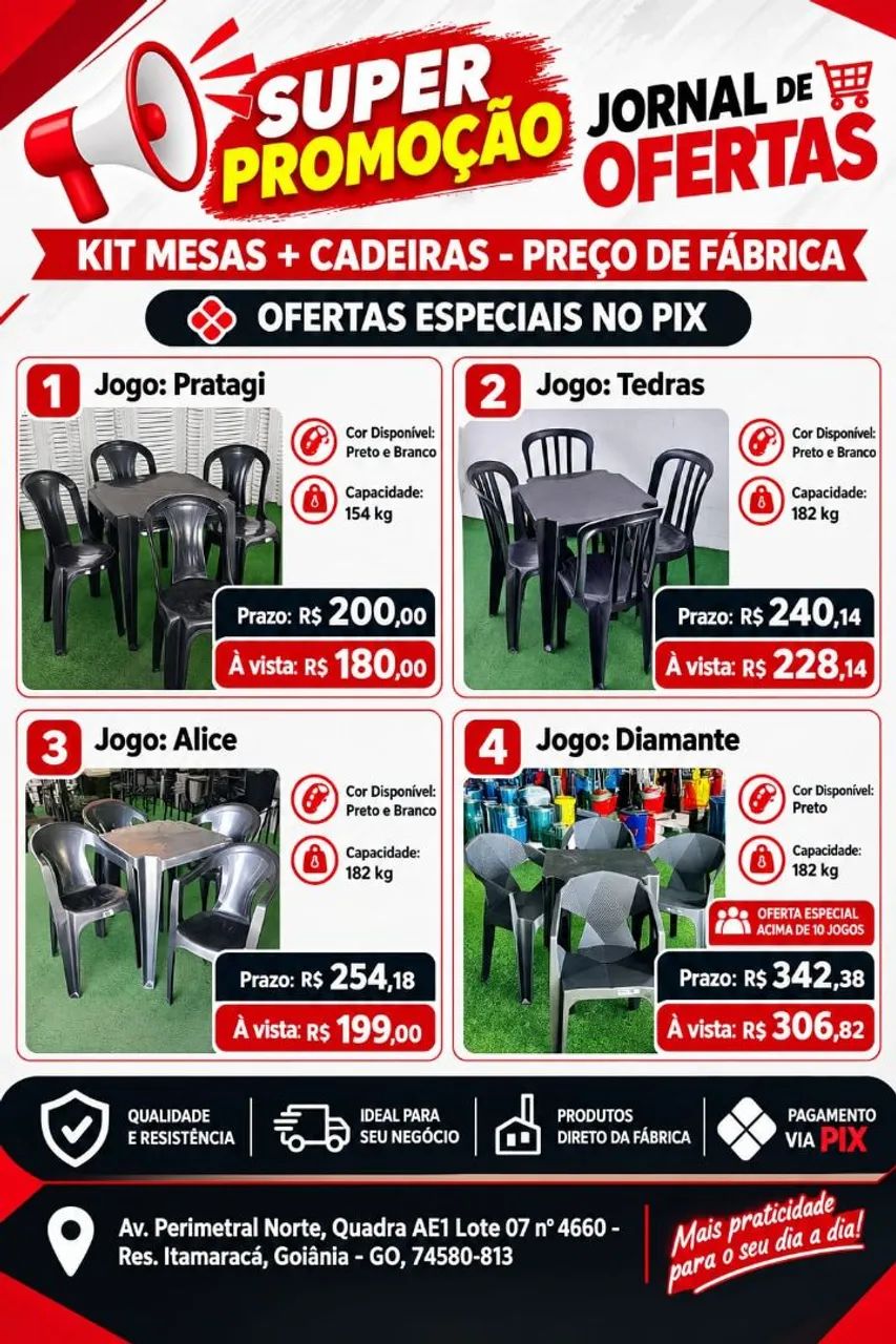 Jogo de mesas 