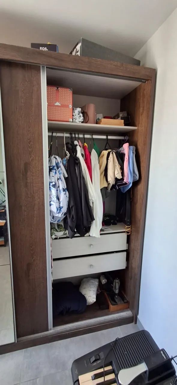 Guarda Roupa Casal com Espelho - Foto 4