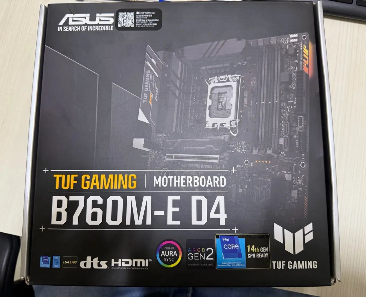 Placa mãe TUF Gaming B760M-E D4 RGB