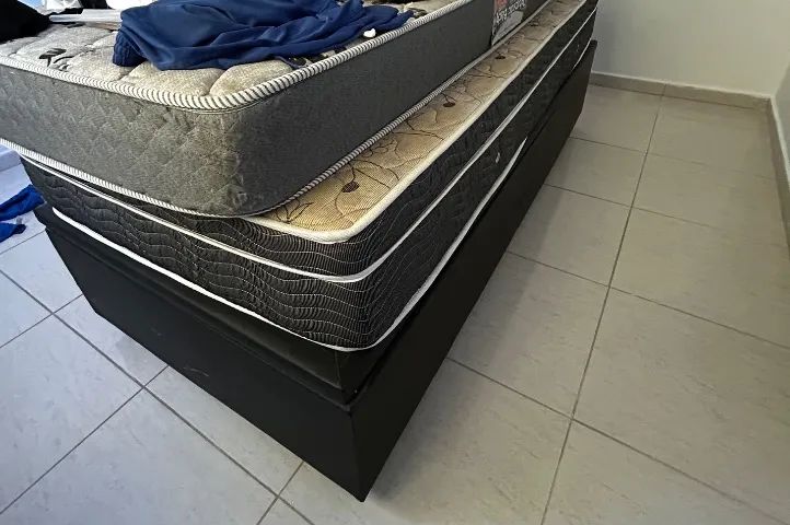 Cama box baú solteiro com colchão d33 da ortobom - Foto 3