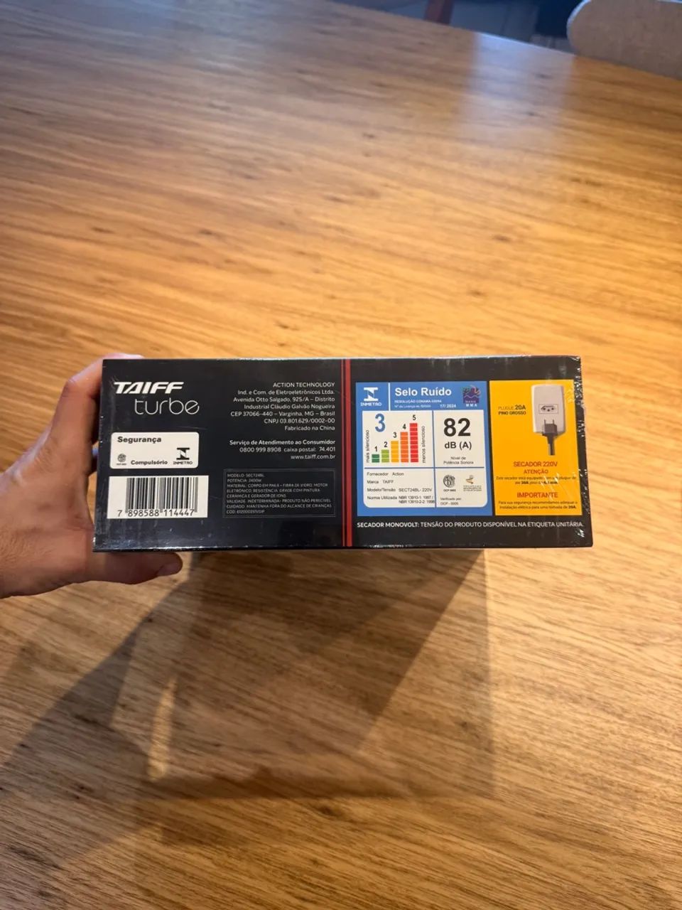 Secador De Cabelo Turbe Digital 2400w Preto Taiff - Foto 5