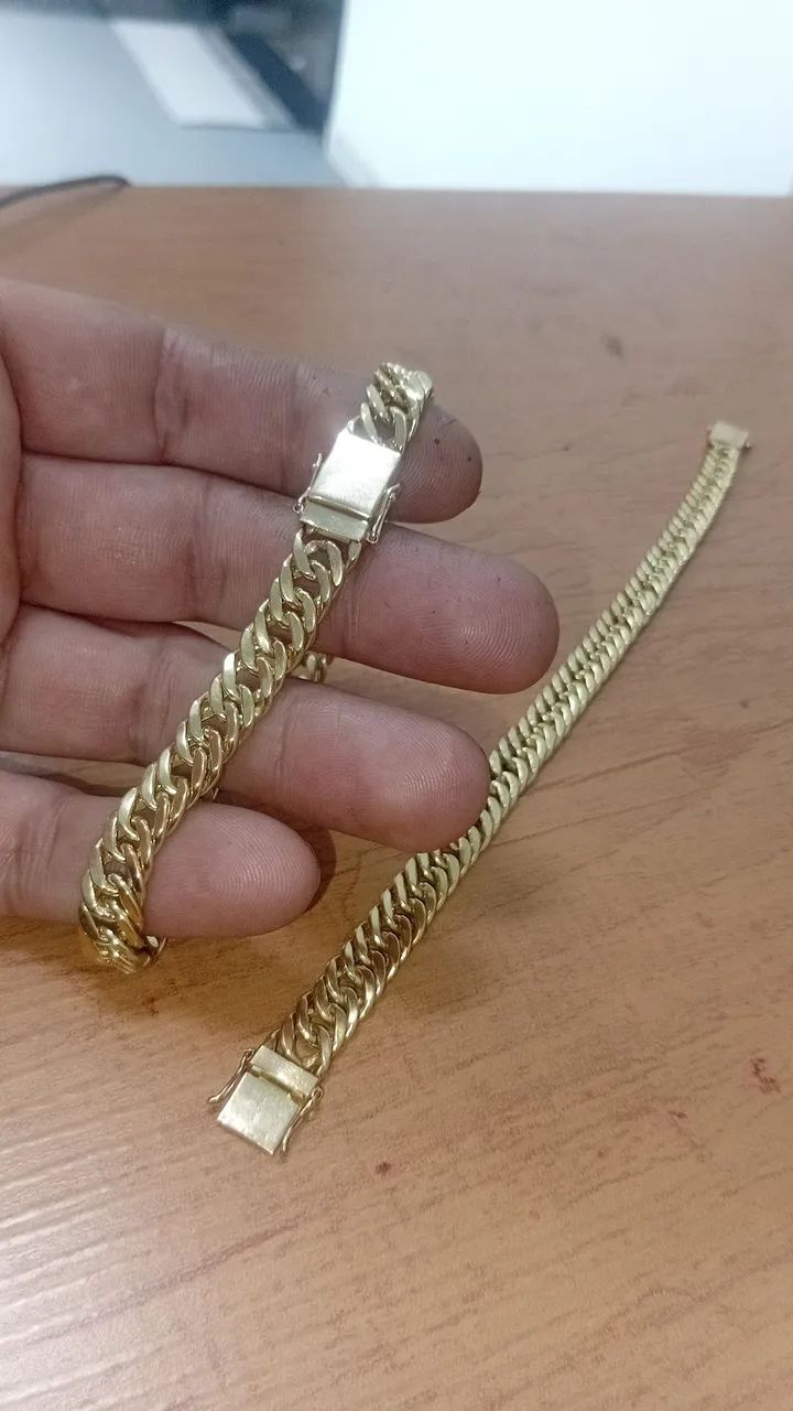 Pulceira grumet duplo ouro 18 klts - Foto 3