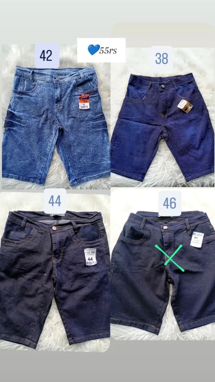 Bermudas 38,42,44 somente 