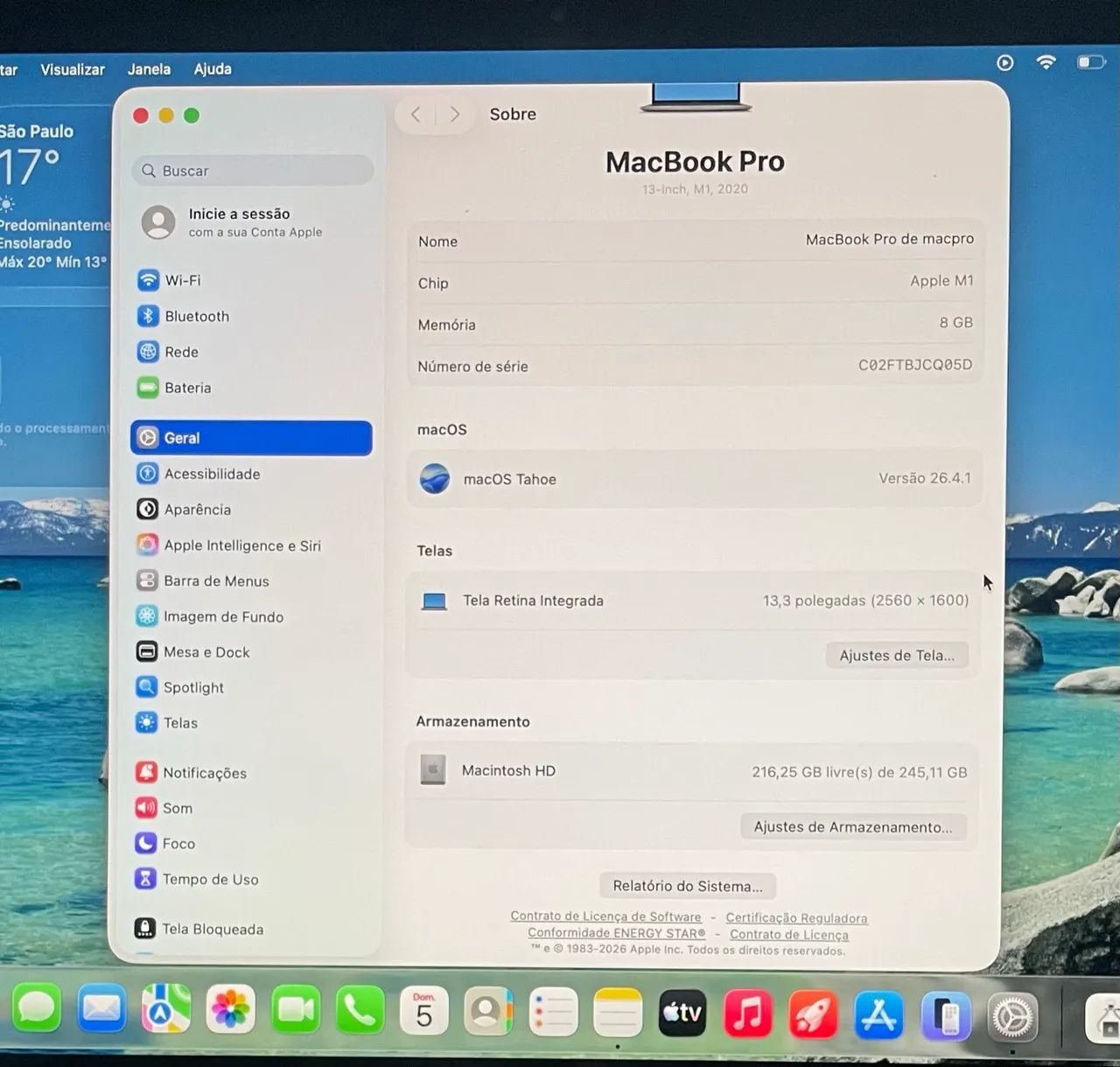 Macbook pro, m1, 250/8gb- touchbar(até12x) - Foto 5