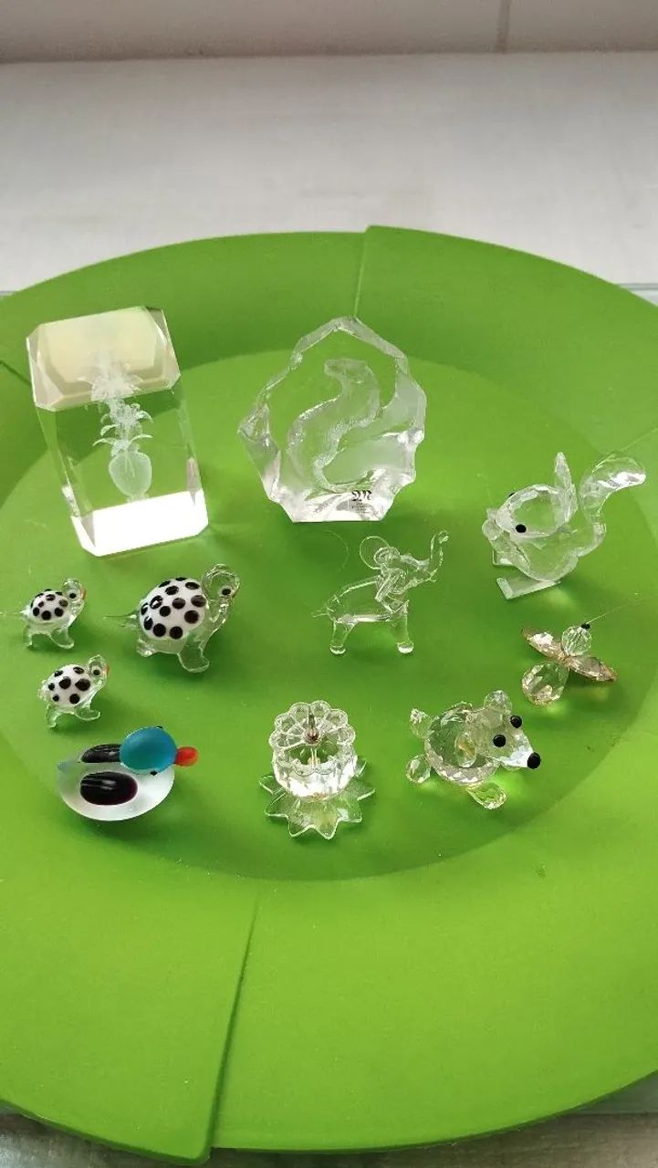 Bibelôs em cristal Swarovski e vidro
