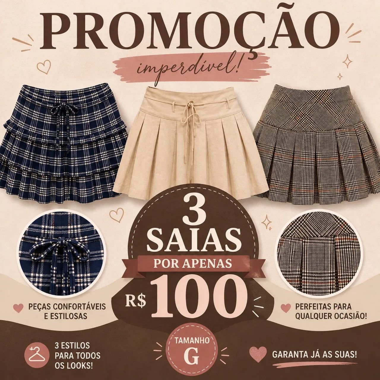 3 SAIAS POR APENAS R$100! 