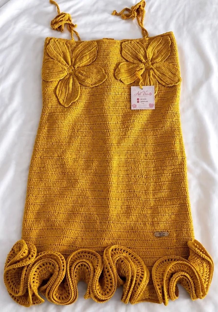Vestido em crochê babado  - Foto 3