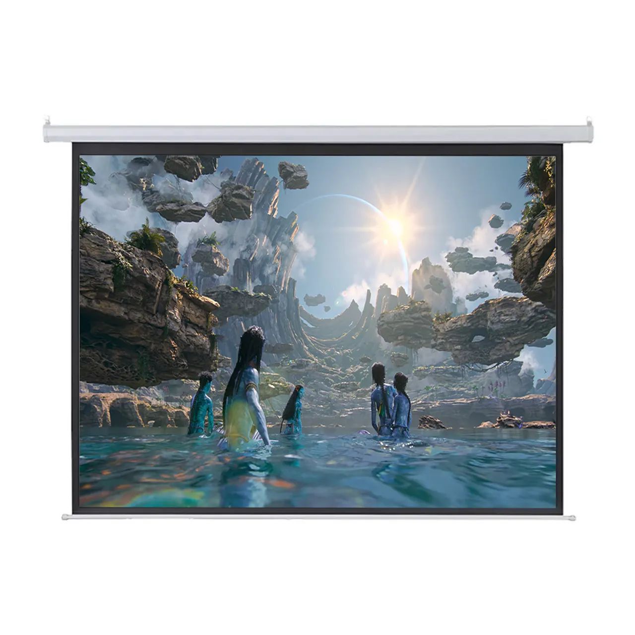 Tela de Projeção AC437 4:3 100 Polegadas Retrátil Brilho de ate 1,5X 