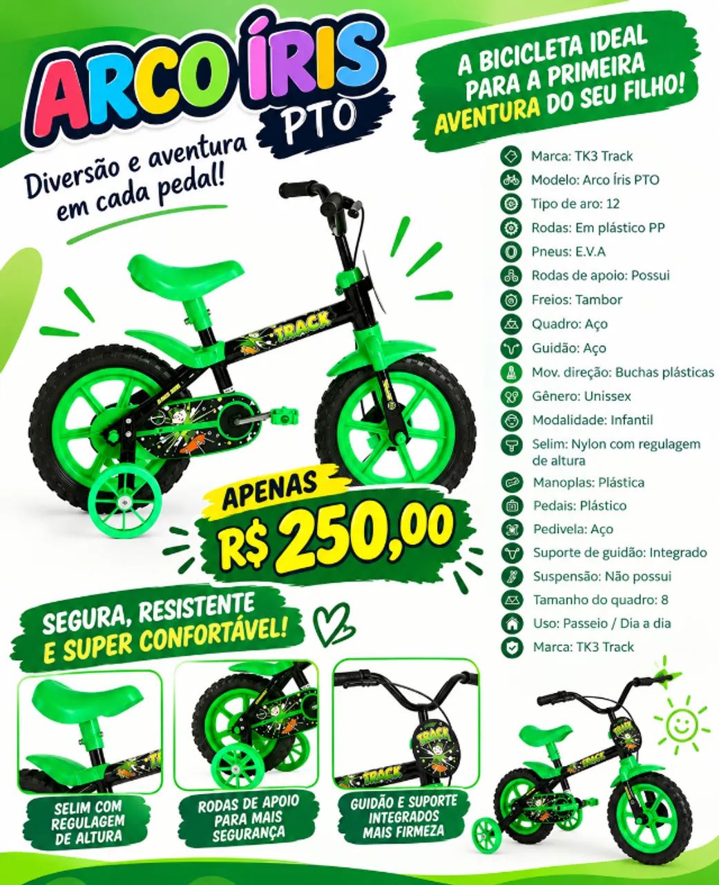 Bicicleta aro 12 nova na caixa - Foto 2