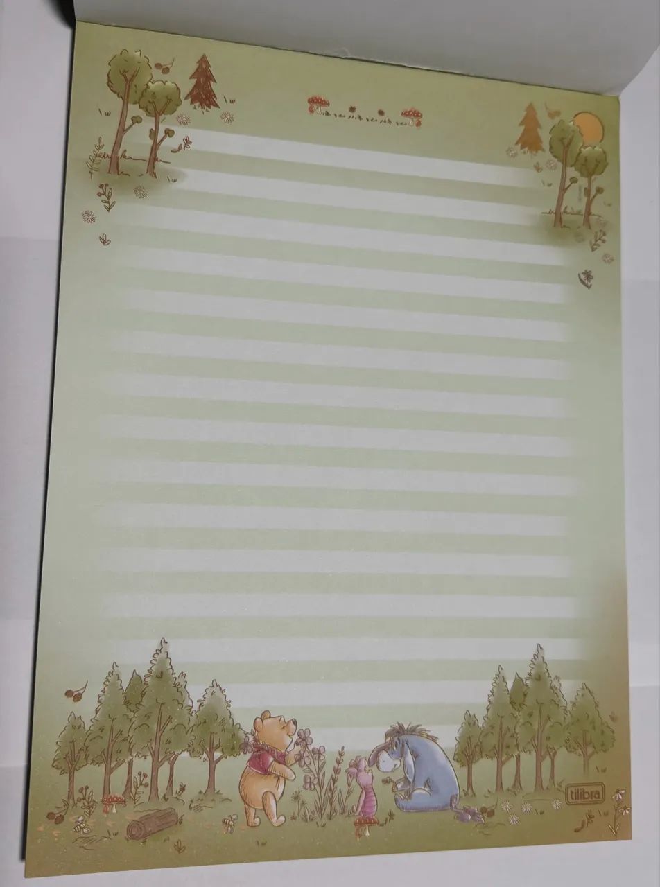 Papel de carta Winnie the Pooh Tilibra - Foto 2