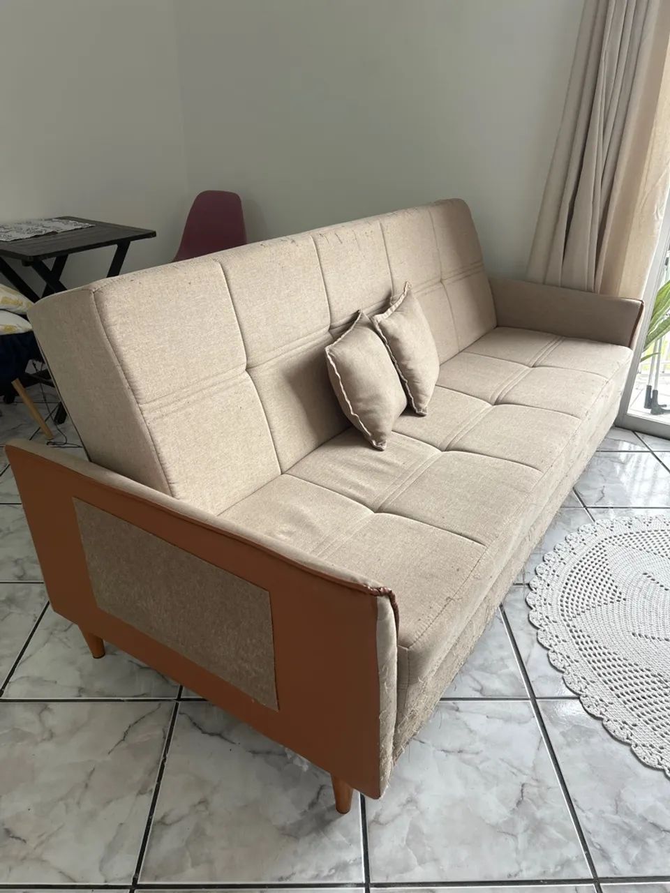 Sofá cama linho 3 lugares  - Foto 2