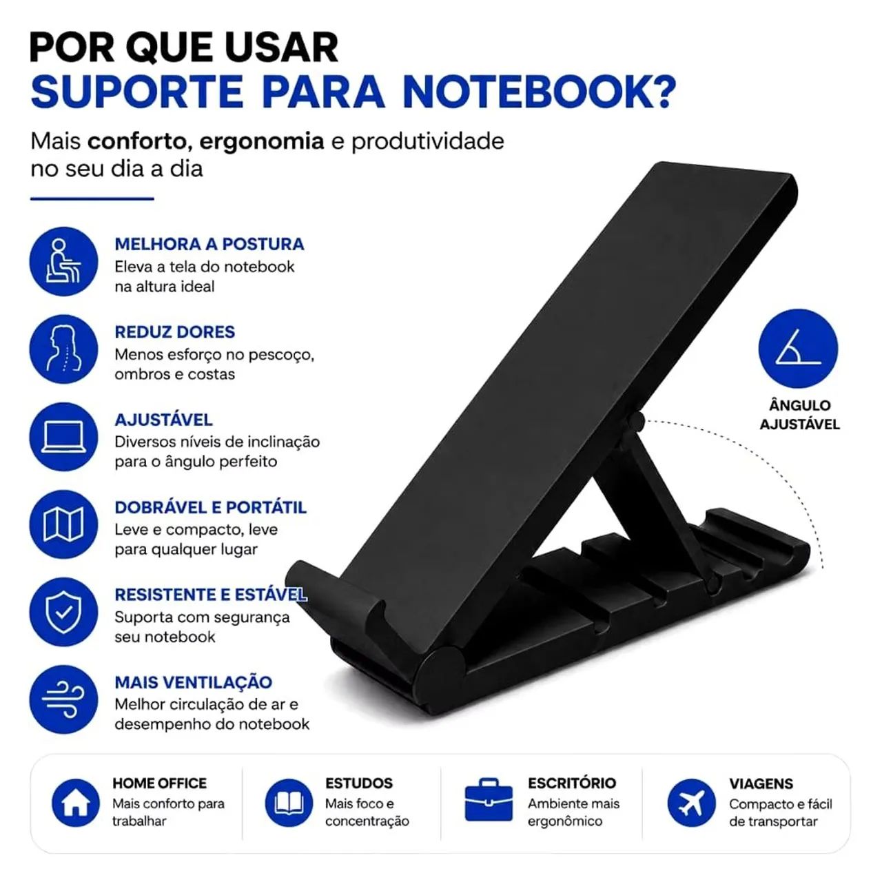 Suporte dobrável para notebook multiuso - Foto 4