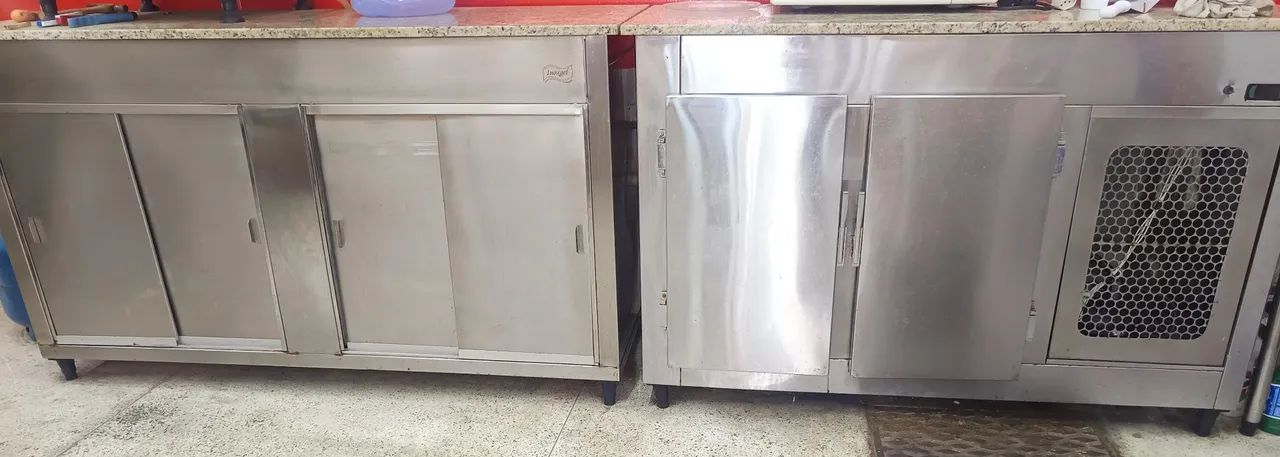 BALCÃO INOX GELADO E NEUTRO 