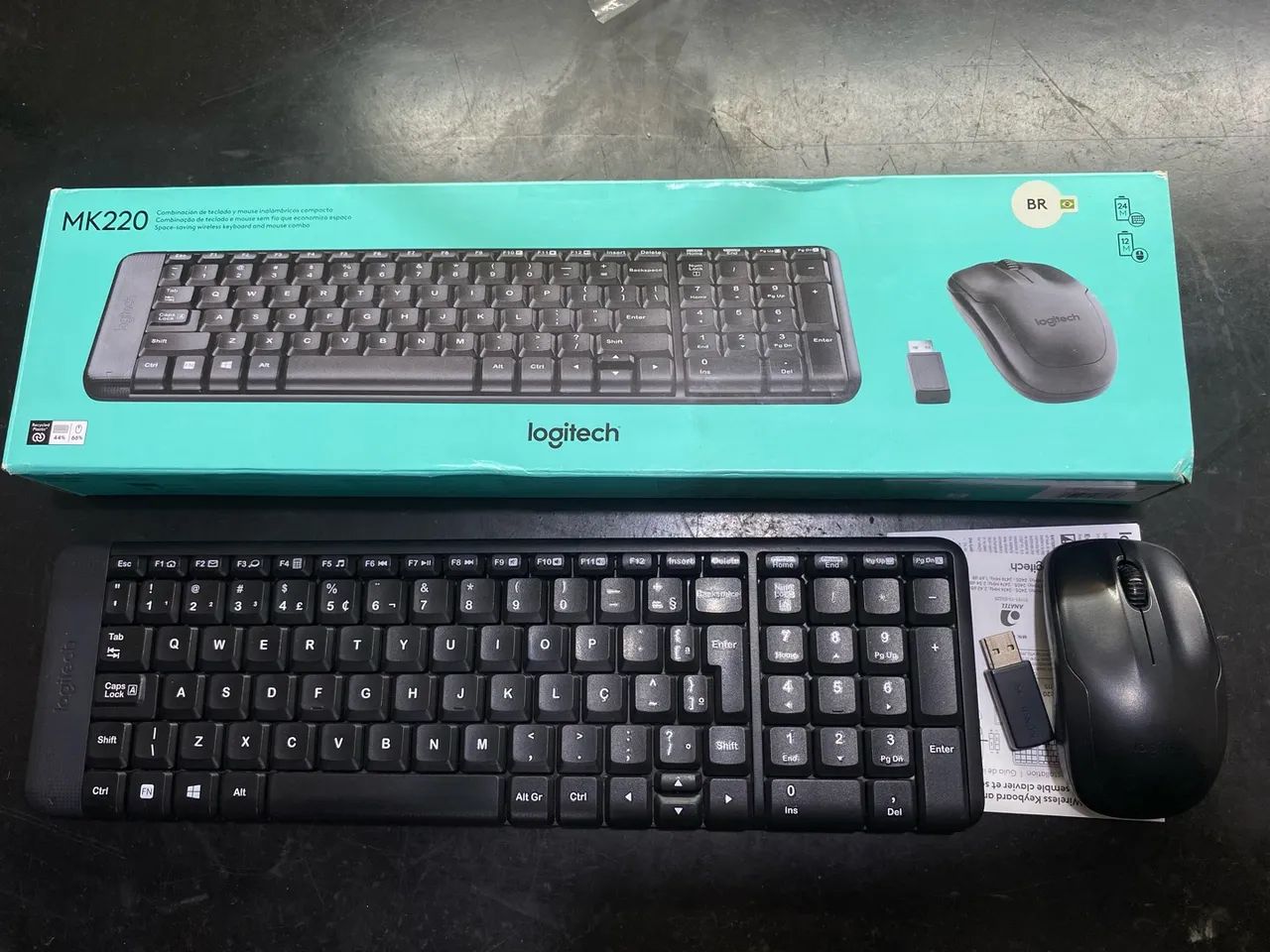 Kit teclado e mouse sem fio Logitech