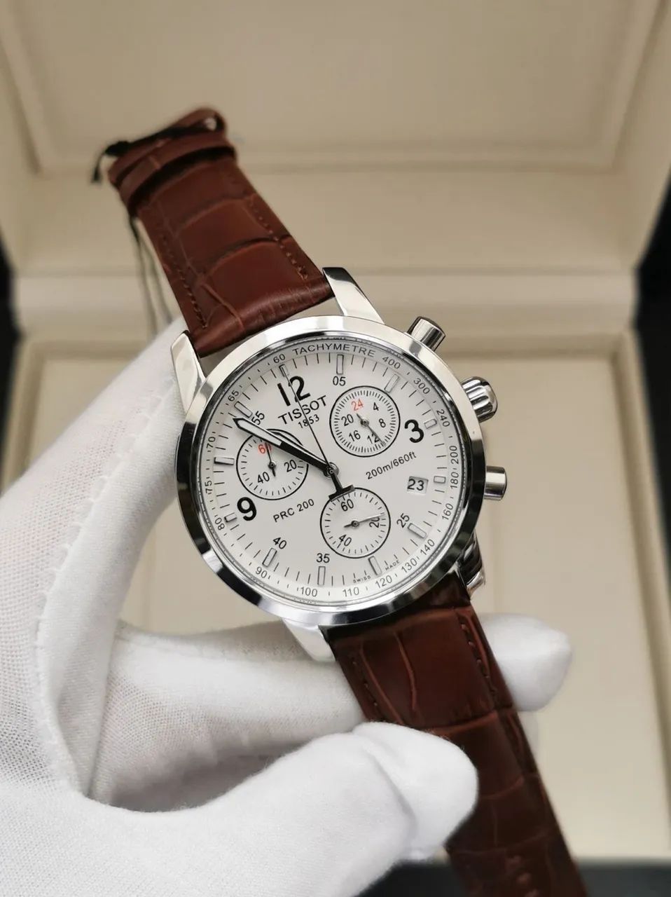 Relógio Masculino Tissot - PRC200 - Couro - 42mm - Quartzo - Prem AAA+