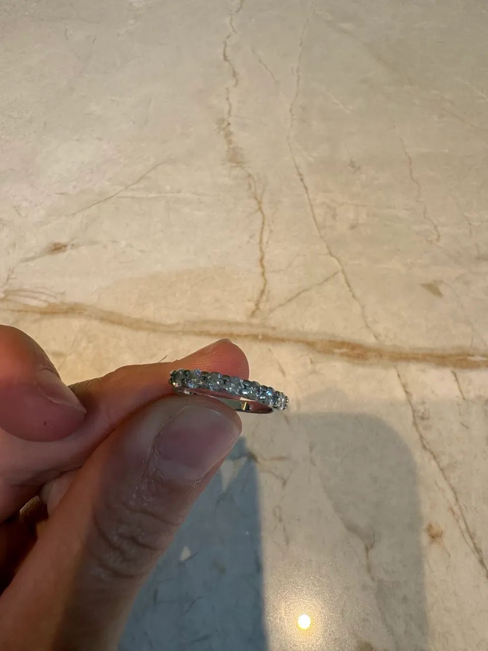 Meia Aliança Eternity Em Ouro Branco 18k Com Diamantes Vivara - Foto 2