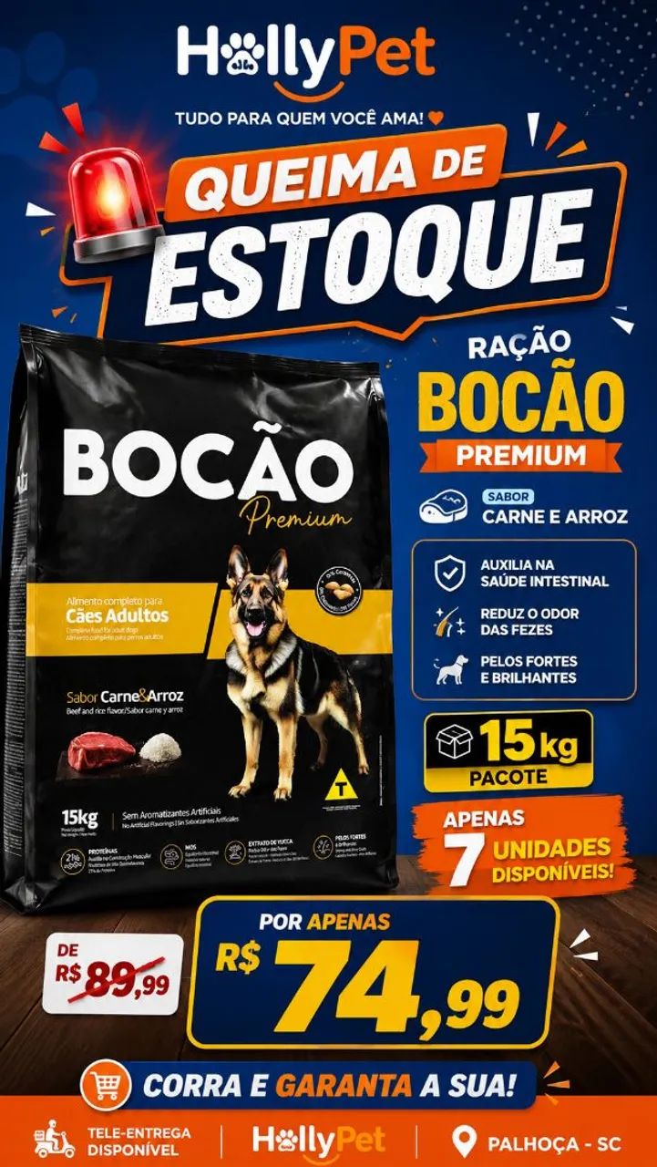 Ração Bocão Premium Cães 