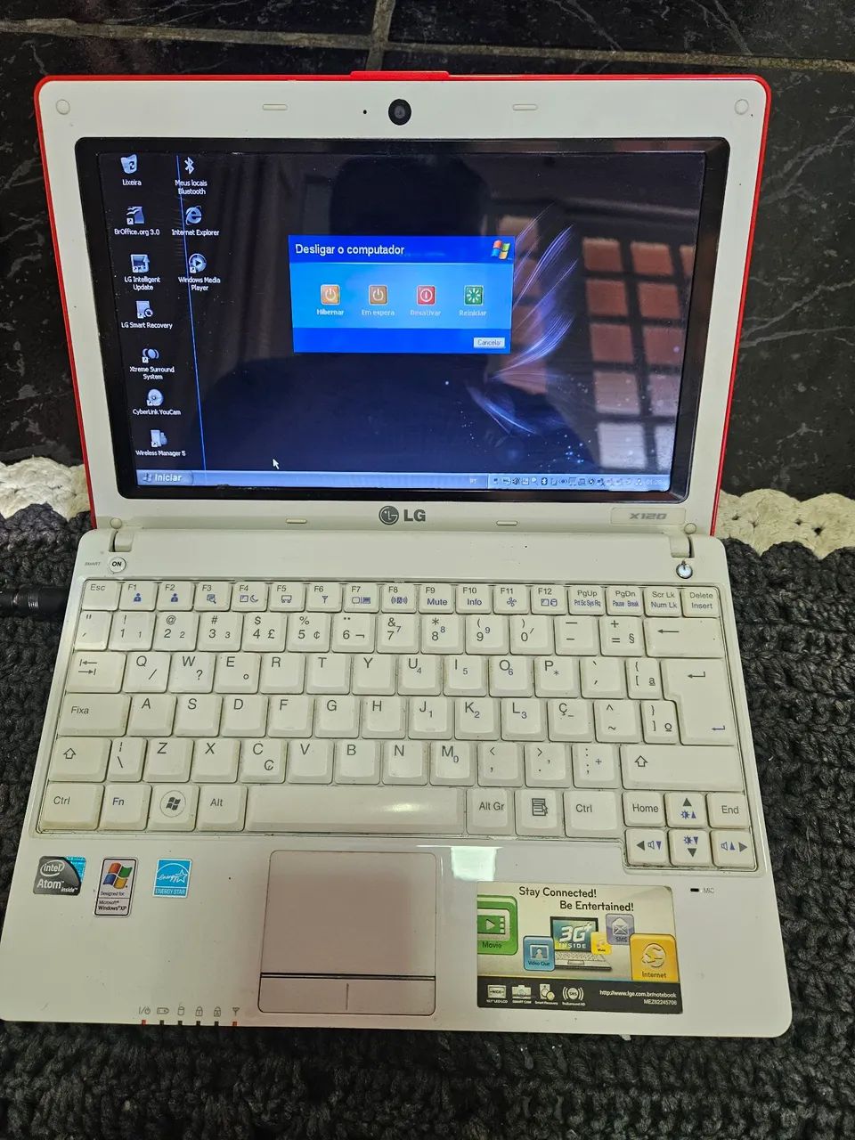 Vendo netbook  lg x12 defeito
