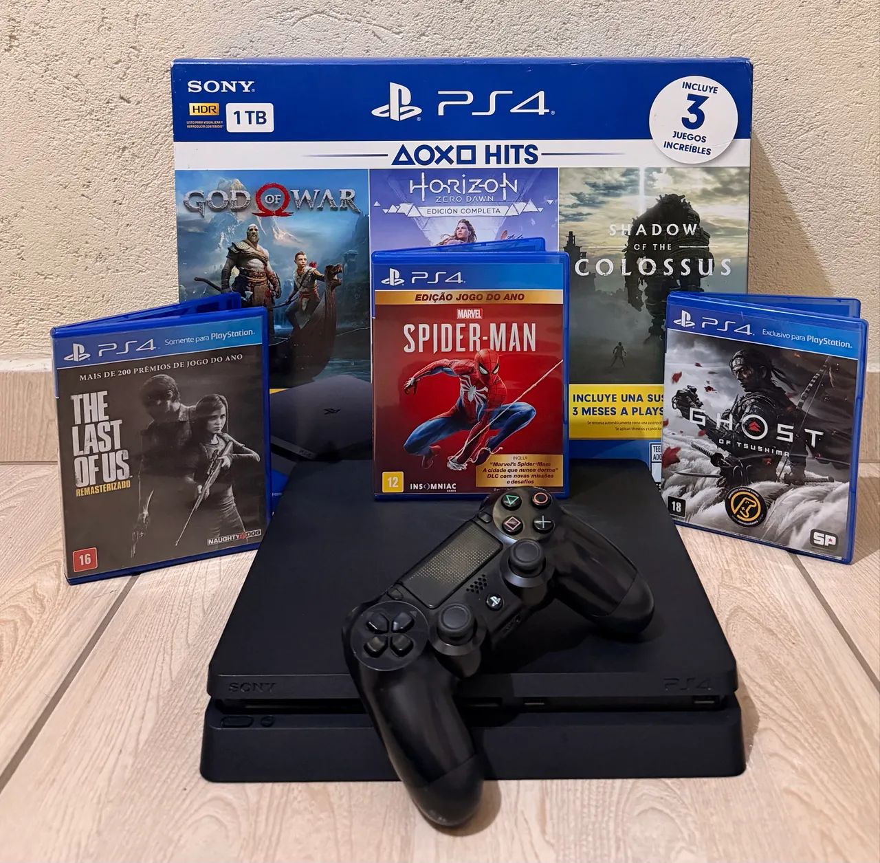 PlayStation 4 slim 1TB com SSD completo zero 