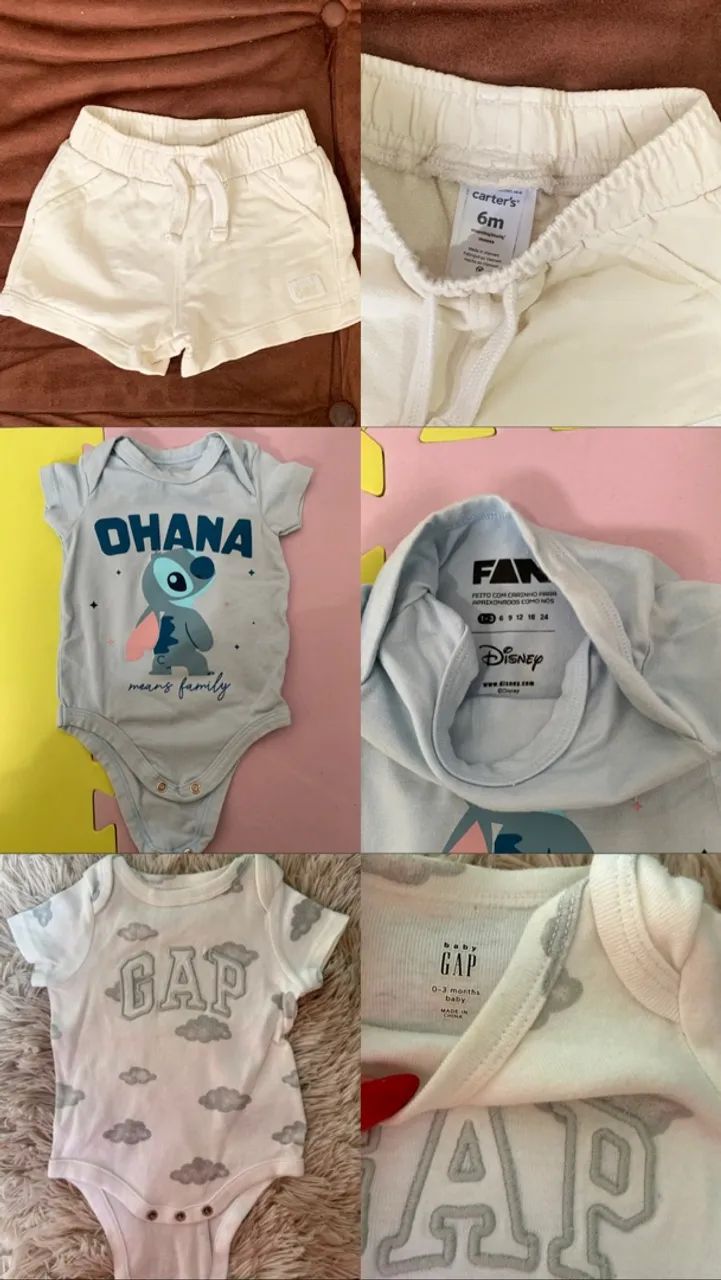 Bory e short carters Disney e gap
