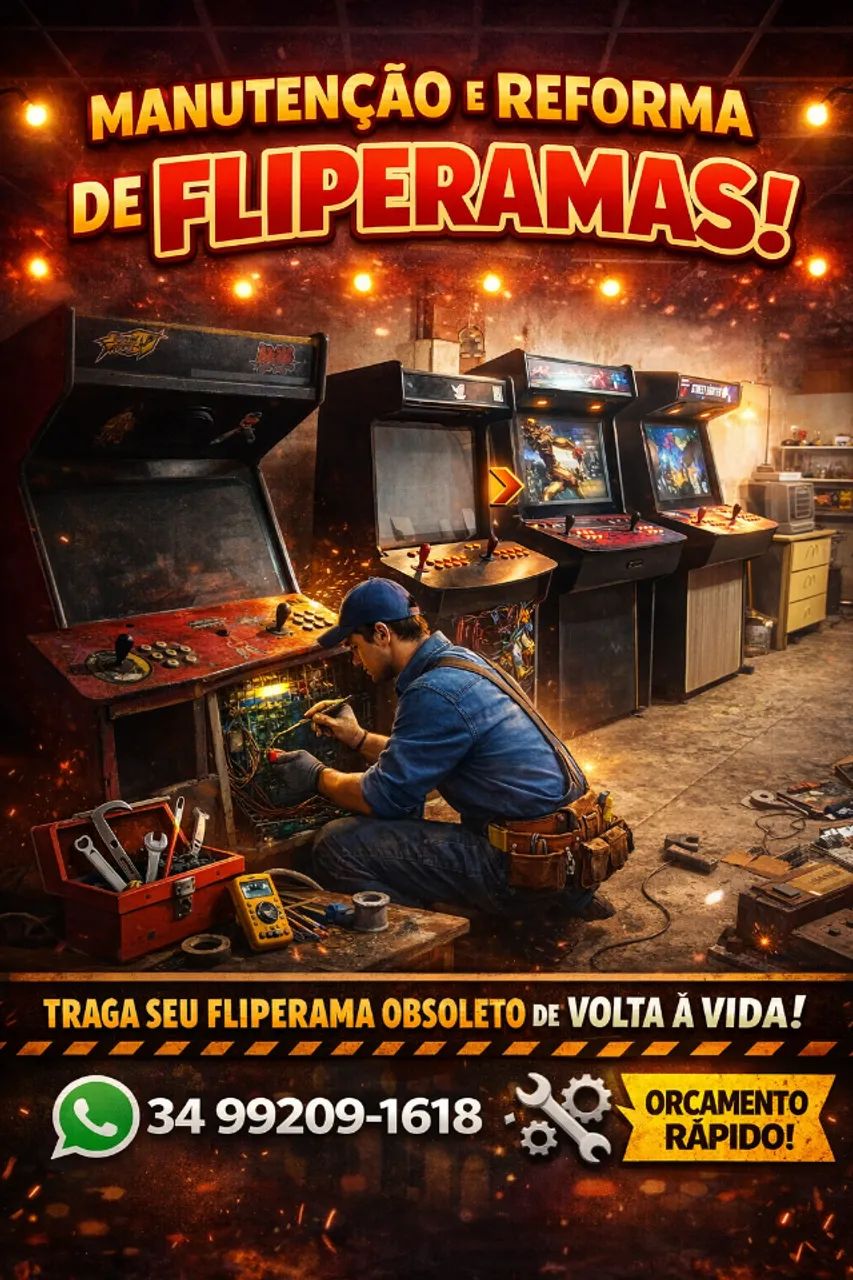 Fliperama Arcade Bartops - Manutenção e Reforma