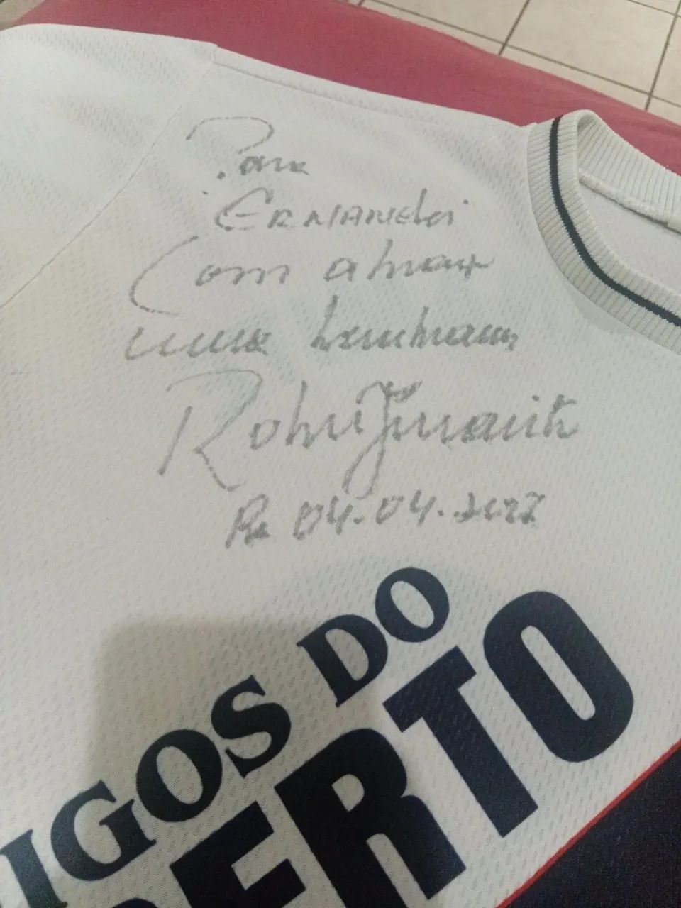 ? CAMISA VASCO DA GAMA - ROBERTO DINAMITE | AUTOGRAFADA | COLECIONADOR<br> - Foto 3