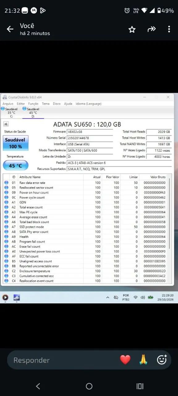 SSD 120 GB ADATA  - Foto 3