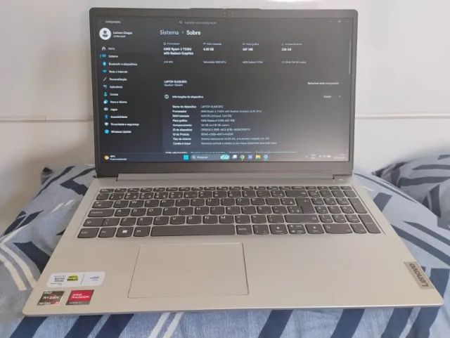 Notebook Lenovo ( 11 Meses de Uso )
