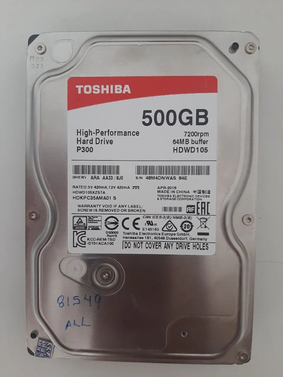 hd toshiba 500gb - Armazenamento - Itararé, Campina Grande