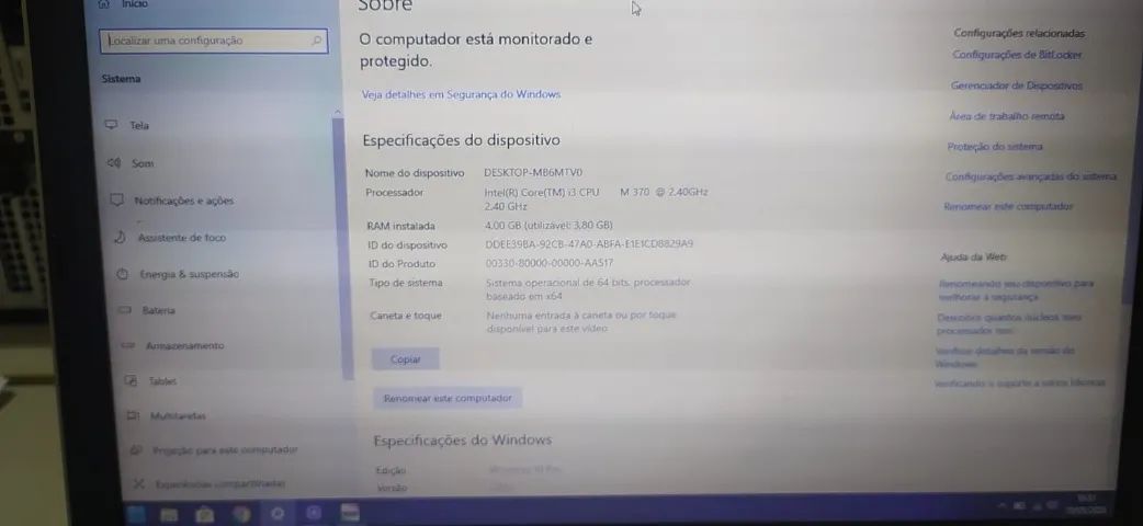 Notebook ThinkPad Edge Core i3 8GB de RAM 120 de SSD Windows 10 Pacote Office - Foto 2