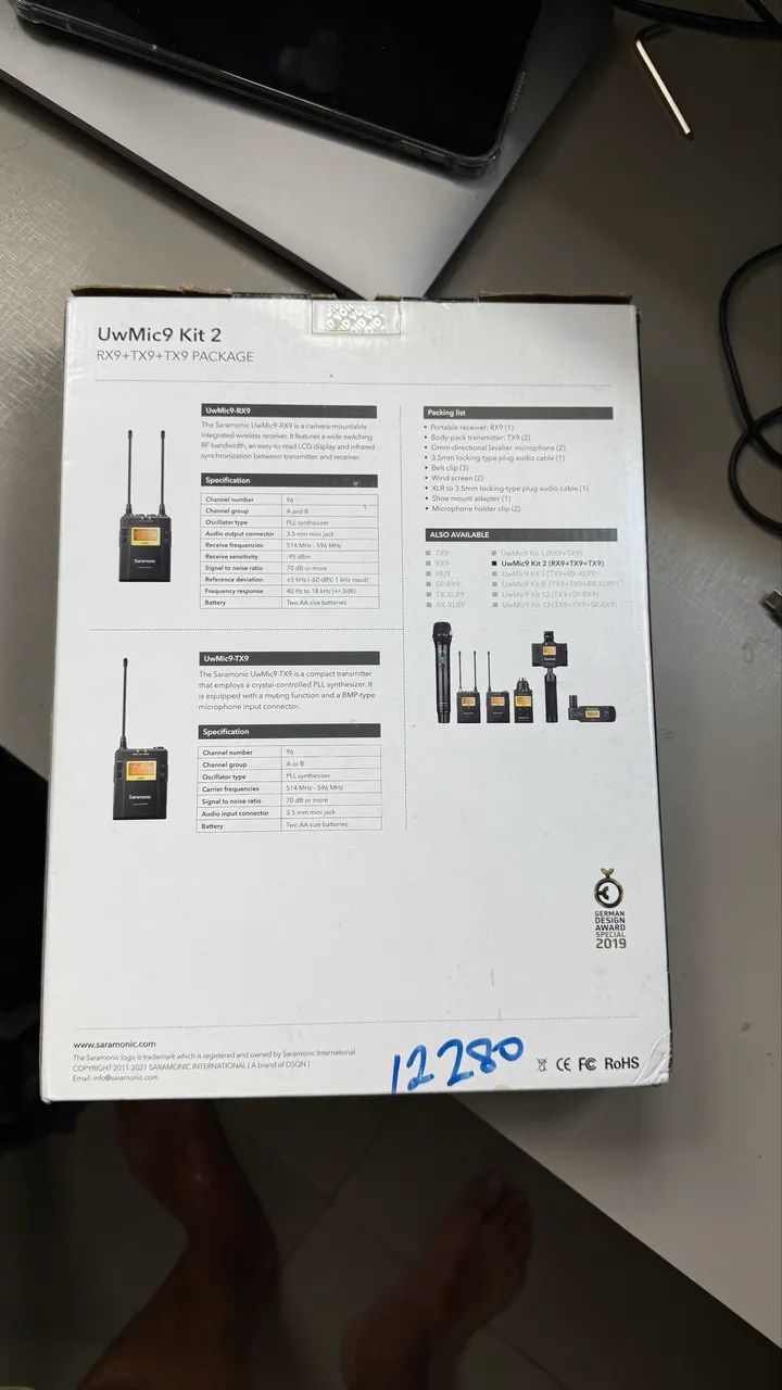 Saramonic UwMic9 Kit 2 - UHF Profissional - Completo - Foto 4