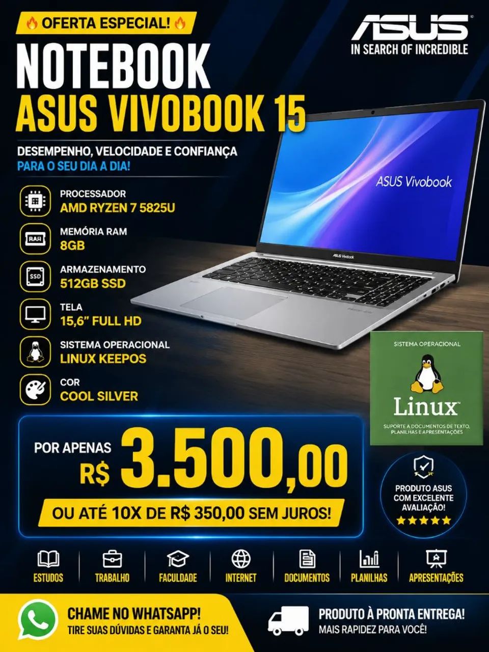 NOTEBOOK ASUS VIVOBOOK 15 - Foto 3