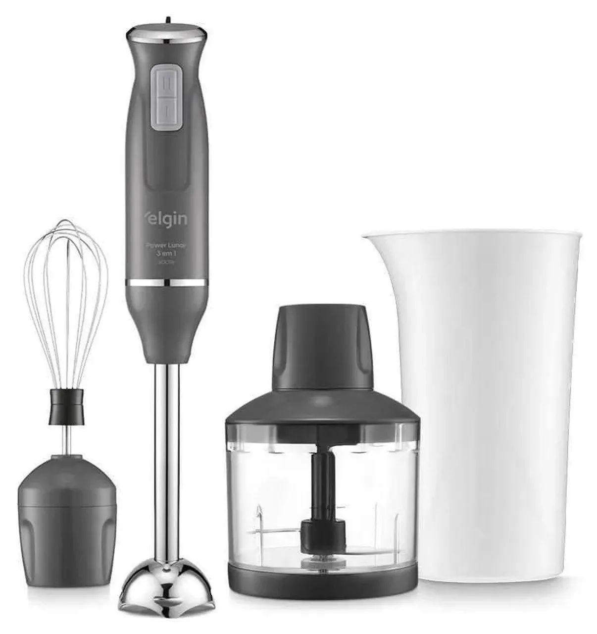 Mixer Power Inox Elgin 3 Em 1 Mistura Tritura Bate 600w 127v Lacrado - Foto 3