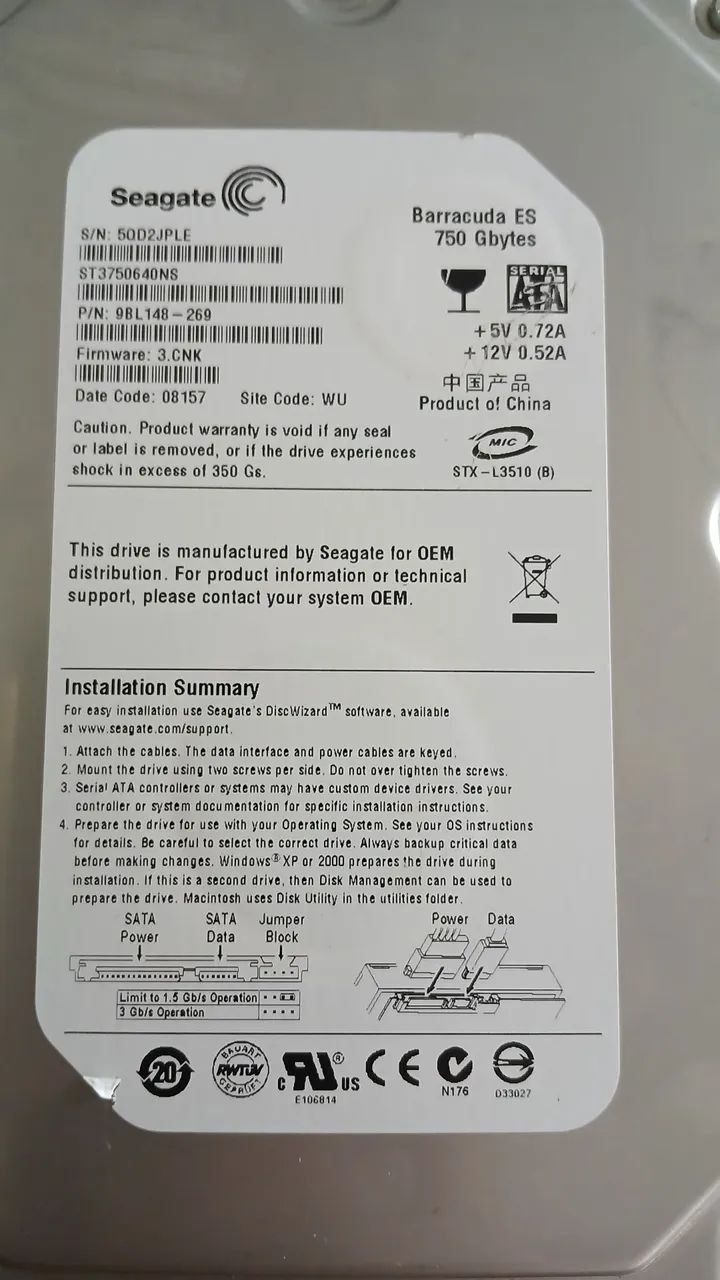 HD Seagate Barracuda 750Gb sem bad block - Foto 4