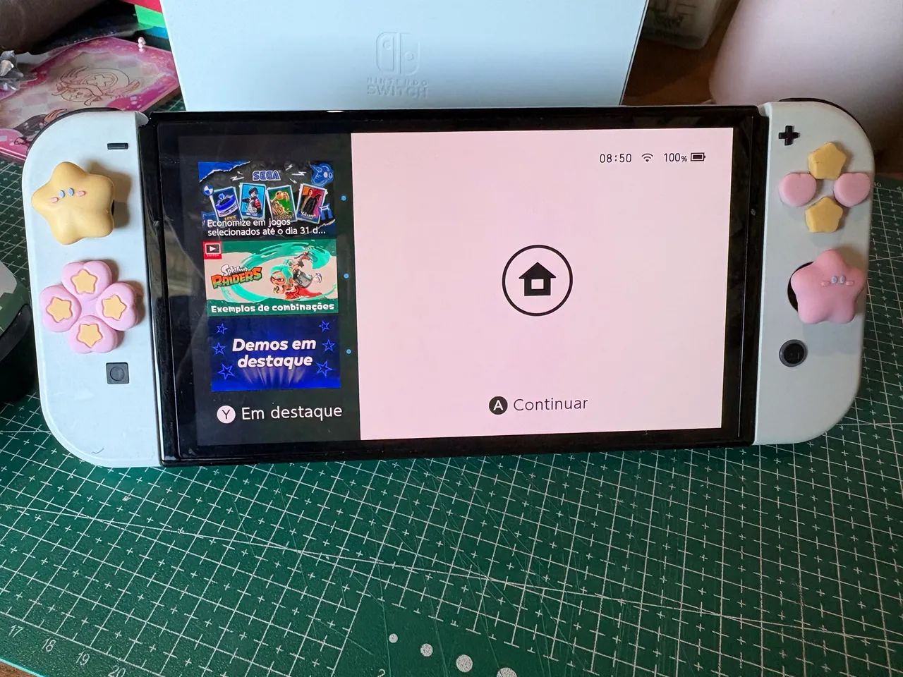 Nitendo Switch OLED Usado, com a caixa + um controle - Foto 2