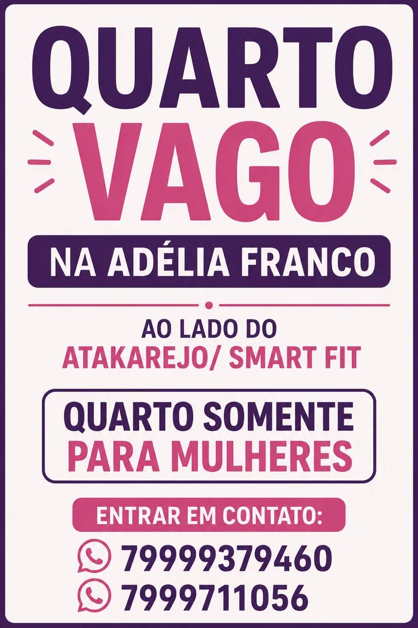 Quarto disponível  