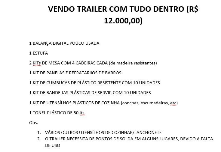 VENDO COM TUDO DENTRO 