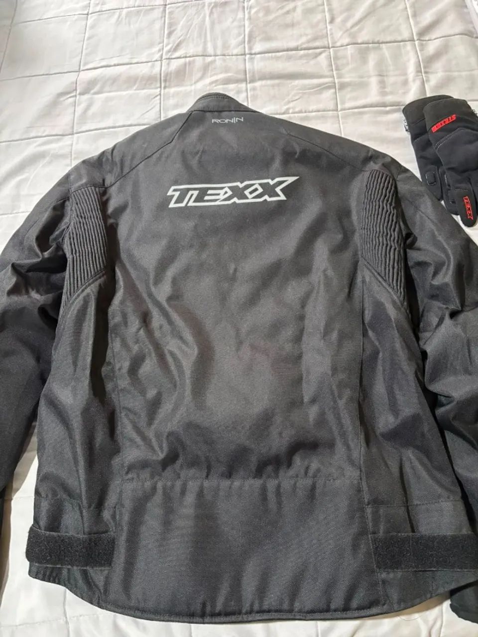 jaqueta de moto impermeável TEXX com par de luvas - Foto 5