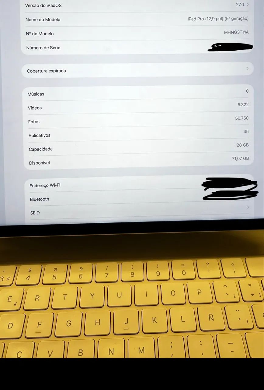 iPad Pro 12,9 polegadas 5a Geração (M1) 128gb + Apple Magic Keyboard - Foto 5