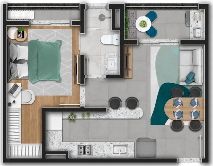 PLANTA 40m²