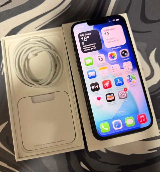 iPhone 13 128GB Azul - Bateria 90% + Caixa, Cabo e Capa - Foto 4