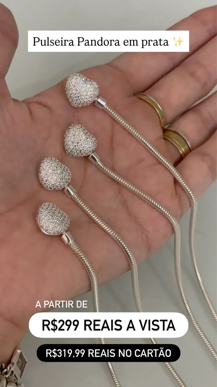 Pulseira Pandora em prata 925 nova